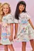 Imagem do Conjunto Infantil de Blusa em Cotton e Saia em Molecotton (com Shorts Embutido) - Kukie - 77648