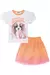 Imagem do Conjunto Infantil de Blusa em Cotton e Saia em Tela (com Shorts Embutido) Kukiê 75074