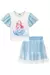 Conjunto de Blusa em Cotton e Saia em Tule Brilho (com Shorts Embutido) Kukiê - 72762 - Looks Babilice