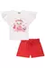 Conjunto Infantil de Blusa em Cotton e Shorts em Crepe- Kukie - 76062
