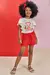 Conjunto Infantil de Blusa em Cotton e Shorts em Crepe- Kukie - 76062 - comprar online