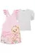 Vestido Salopette Infantil Rosa Alças Babado + Blusa- INFANTI 75916 - loja online