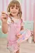Vestido Salopette Infantil Rosa Alças Babado + Blusa- INFANTI 75916 - comprar online