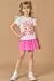 Conjunto Infantil de Blusa em Meia Malha e Short Saia em Molevisco- Kukiê 78494 na internet