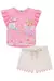 Imagem do Conjunto Infantil de Blusa em Meia Malha e Shorts em Moletom Linho Kukiê 74170