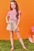 Conjunto Infantil de Blusa em Meia Malha e Shorts em Moletom Linho Kukiê 74170 - comprar online