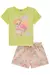 Conjunto Infantil de Blusa em Meia Malha e Shorts em Moletom Linho- Infanti- 77383 - loja online