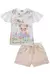 Conjunto Infantil de Blusa em Meia Malha e Shorts em Moletom Linho sem Pelúcia.- Kukiê 77977 - loja online