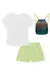 Conjunto Infantil de Blusa em Meia Malha e Shorts em Moletom sem Pelúcia. (Acompanha Bolsa) - Kukiê 76230 - loja online