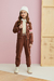 Conjunto Longo Infantil Menina com Jaqueta e Calça Jogger MOLETOM CHOCOLATE - Momi - comprar online