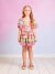 Conjunto Infantil Curto Menina com Shorts FLORES E LAÇO - Momi - comprar online