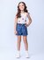 Blusa Branco Infantil Malha Canelada Alçinhas - Momi - H5540 na internet