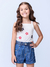 Blusa Branco Infantil Malha Canelada Alçinhas - Momi - H5540 - loja online