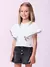 Blusa Infantil Babados na Manga com Renda -Momi H5556 - comprar online