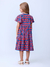 Vestido Infantil Babado Manga Curta Estampado - Momi - H5576 na internet