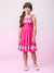 Vestido Infantil Pink Rodado e Alça Franzida- MOMI H5587 - comprar online