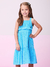 Vestido Infantil em Linho Bordado Alças Saia Babado - MOMI- H5589 na internet