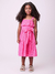 Vestido Infantil Pink Laise com Laço - Momi - H5590 - comprar online