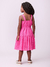 Vestido Infantil Pink Laise com Laço - Momi - H5590 na internet