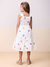 Vestido Infantil Branco Estampa Tropical - Momi - H5594 na internet