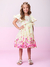 Vestido Infantil Babado Floral e Laço- Momi - H5598 na internet