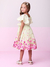 Vestido Infantil Babado Floral e Laço- Momi - H5598 - Looks Babilice