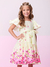 Vestido Infantil Babado Floral e Laço- Momi - H5598 - comprar online