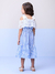 Vestido Infantil Listrado Alças e Babado em Lese- Momi - H5605 na internet