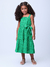 Vestido Infantil Verde Laise Alças e Babado -Momi H5607 - comprar online