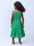 Vestido Infantil Verde Laise Alças e Babado -Momi H5607 na internet