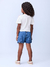 Shorts-Saia Jeans Infantil Estilo Colegial- Momi - H5612 na internet