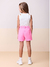 Short Infantil de Sarja Rosa Neon com Glitter -Momi H5621 na internet