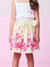 Conjunto Infantil Blusa de Laise com Babado e Saia Floral - MOMI H5682 - loja online