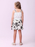 Conjunto Infantil Saia Estampado (Short Interno) e Blusa Com Alças s - MOMI H5683 na internet