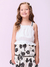 Conjunto Infantil Saia Estampado (Short Interno) e Blusa Com Alças s - MOMI H5683 - Looks Babilice