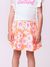 Conjunto Infantil Saia Estampado (Short Interno) e Blusa Mangas de Babados - MOMI H5685 - loja online