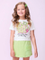 Conjunto Infantil Blusa Manga Curta e Saia Short - MOMI- H5691 - Looks Babilice