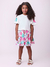 Conjunto Infantil Saia Estampada e Blusa Manga Morcego- MOMI H5700 - comprar online