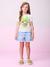 Short Jeans Infantil Desfiado Neon Verde -Momi H5704 - comprar online