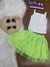 Conjunto Infantil Verde Strass e Tule- Momi - H5714