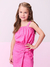 Conjunto Infantil Blusa Alca e Saia Short Pink - MOMI- H5729 - loja online