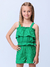 Conjunto Infantil de Laise Verde e Babado -Momi H5739 - Looks Babilice