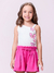 Conjunto Infantil Regata Malha Canelada e Short/Saia - MOMI - H5747 - Looks Babilice