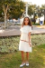 Vestido Infantil Branco Mangas Curtas Detalhe Frontal- Animê P5814 - Looks Babilice