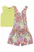 Imagem do Jardineira Infantil em Sarja Ônix com Elastano com Blusa Cropped em Canelado -Kukie 77207