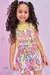 Jardineira Infantil em Sarja Ônix com Elastano com Blusa Cropped em Canelado -Kukie 77207 na internet
