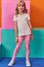 Calça Infantil Menina Legging em Fly Tech Rosa - Kukiê 74392 - comprar online