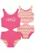 Maiô Infantil Rosa Dupla Face Recorte Laterais - Infanti - 77360 - loja online