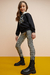 Conjunto Infantil Longo Menina com Blusão PRETO e Legging Xadrez MAGIC - Momi - Looks Babilice