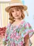 Vestido Infantil Azul com Estampa de Flores-ANIMÊ N4069 - loja online
